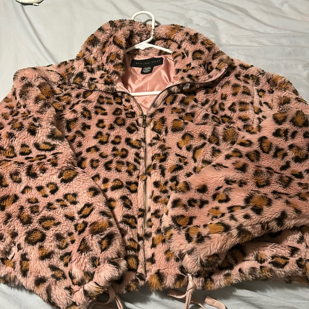 Pink cheetah print jacket size XS fits up to a medium